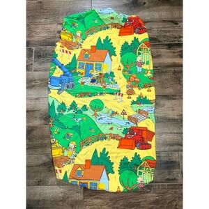 Vintage 2003 Cranston Print Works Bob the Builder Fitted Sheet, 28"x51"